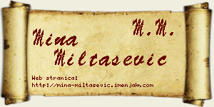 Mina Miltašević vizit kartica